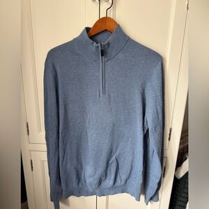 NWT Joseph Abboud Men's Light Blue Zip-Up Sweater